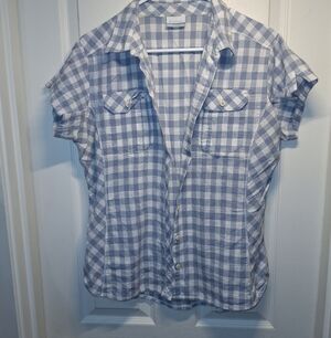 Columbia Sportswear Gingham Checkered Button Up Shirt
